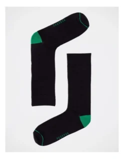 Bamboo Plain Socks 5 Pack In Black -Myer Clothing Shop 867577870 3 2 720x928