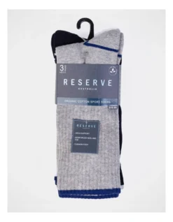 Organic Cotton Crew Sports Socks 3 Pack In Multi -Myer Clothing Shop 867578140 5 2 720x928