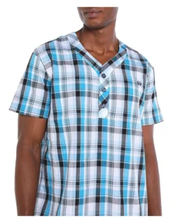 Woven Check Nightshirt In Blue -Myer Clothing Shop 869608900 6 720x928