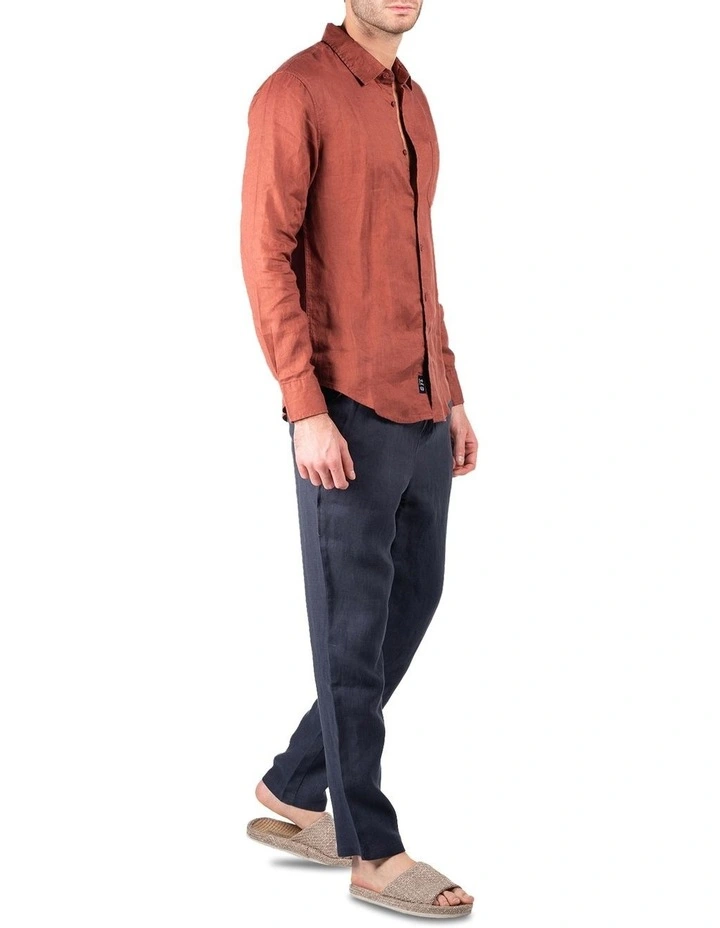 Linen Pants In Navy 2 Linen Pants In Navy - Image 2