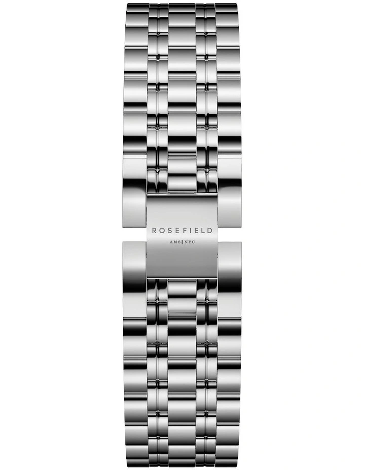 Rosefield Upper East Side Mother Of Pearl Dial And Crystal Indices Silver Bracelet Watch 3 Rosefield Upper East Side Mother Of Pearl Dial And Crystal Indices Silver Bracelet Watch - Image 3