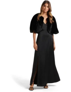 Forever New Clarissa Faux Fur Capelet In Black 9 Forever New Clarissa Faux Fur Capelet In Black -Myer Clothing Shop 871070860 871091650 5 720x928