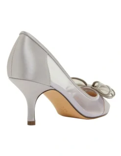 Brite Silver Satin Heeled Shoes 10 Brite Silver Satin Heeled Shoes -Myer Clothing Shop 871765300 4 720x928