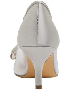 Brite Silver Satin Heeled Shoes 11 Brite Silver Satin Heeled Shoes -Myer Clothing Shop 871765300 5 720x928