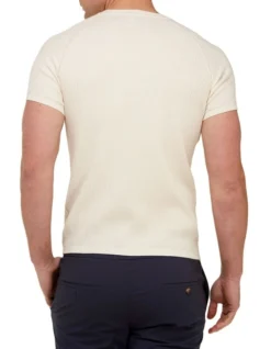 Brooksfield Raglan Sleeve Knit T-Shirt Off White -Myer Clothing Shop 871834510 3 720x928