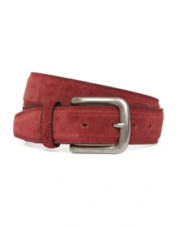 Baudin Red Suede Belt
