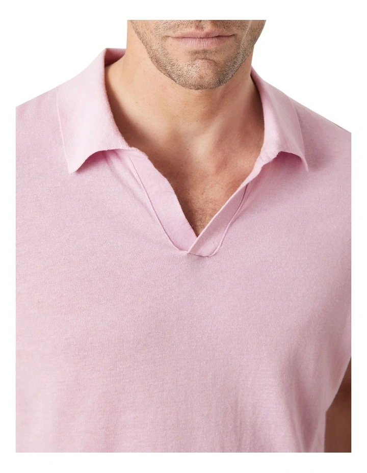 Dickie Knit Polo Pink 3 Dickie Knit Polo Pink - Image 3