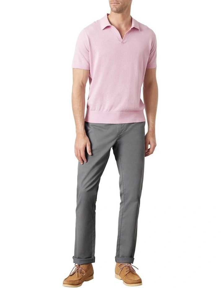 Dickie Knit Polo Pink 4 Dickie Knit Polo Pink - Image 4