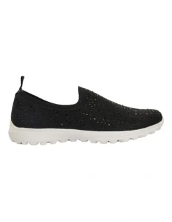 Parlour Black Diamante Sneakers