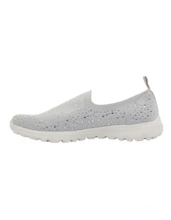 Parlour Light Grey Diamante Sneakers -Myer Clothing Shop 877343860 3 720x928