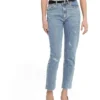 ONLY Emily Life High Waisted Straight Cropped Denim Blue