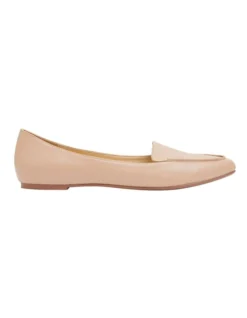 Reno Nude Lizard Flat Shoes