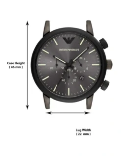 Emporio Armani Chronograph 46mm Black Watch AR11409 -Myer Clothing Shop 878336380 7 720x928