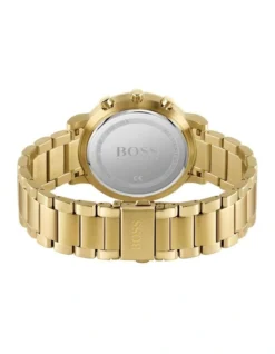 Hugo Boss Chrono 43mm Gold Steel Black Watch 1513781 -Myer Clothing Shop 878984560 3 720x928