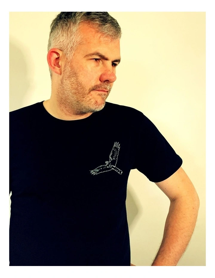 Glossy Black Cockatoo Tee 2 Glossy Black Cockatoo Tee - Image 2