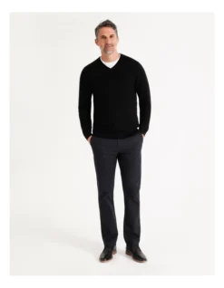 Australian Merino V-Neck Knit In Black -Myer Clothing Shop 879842620 4 720x928