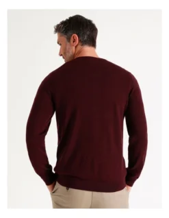 Australian Merino V-Neck Knit In Burgundy 12 Australian Merino V-Neck Knit In Burgundy -Myer Clothing Shop 879843070 6 720x928