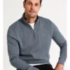 Bloomsbury Quarter Zip Sweater Smoke Blue