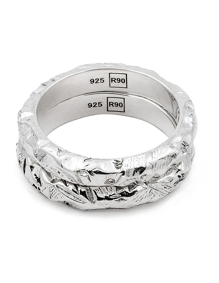 Jasper Silver Stack Ring 2 Jasper Silver Stack Ring - Image 2