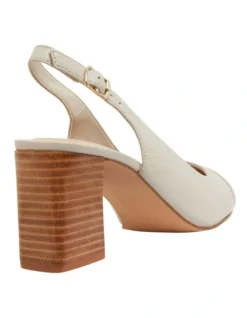 Kirsty Heeled Shoes In Ivory Leather -Myer Clothing Shop 880316740 4 720x928