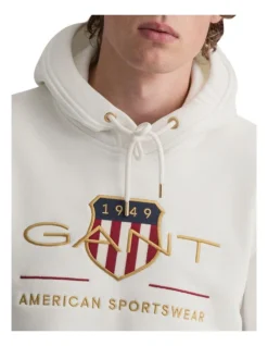 Gant Archive Shield Hoodie White -Myer Clothing Shop 881315290 4 720x928