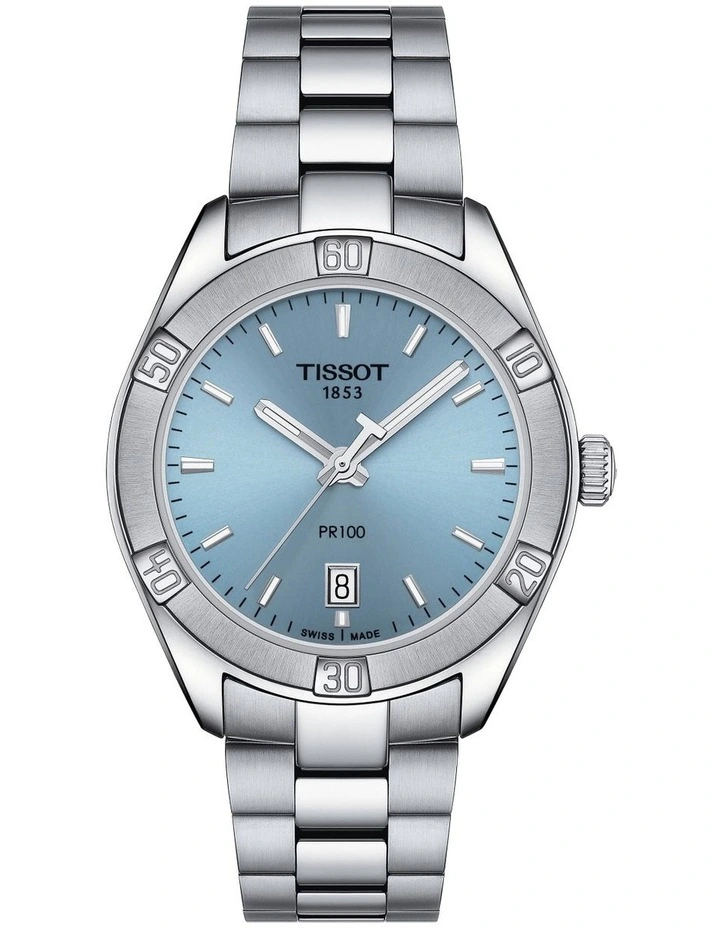 Tissot PR 100 Sport Chic T1019101135100 Watch In Light Blue 1 Tissot PR 100 Sport Chic T1019101135100 Watch In Light Blue