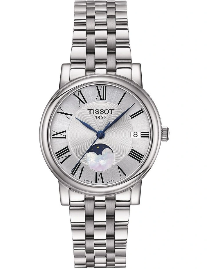 Tissot Carson Premium Lady Moonphase T1222231103300 Watch In Silver 1 Tissot Carson Premium Lady Moonphase T1222231103300 Watch In Silver