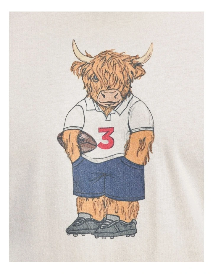 Bull Sketch T-Shirt Cream 3 Bull Sketch T-Shirt Cream - Image 3
