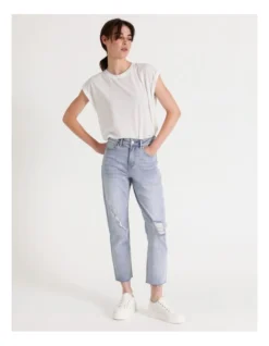 Billie Straight Jean Light Blue Ripped