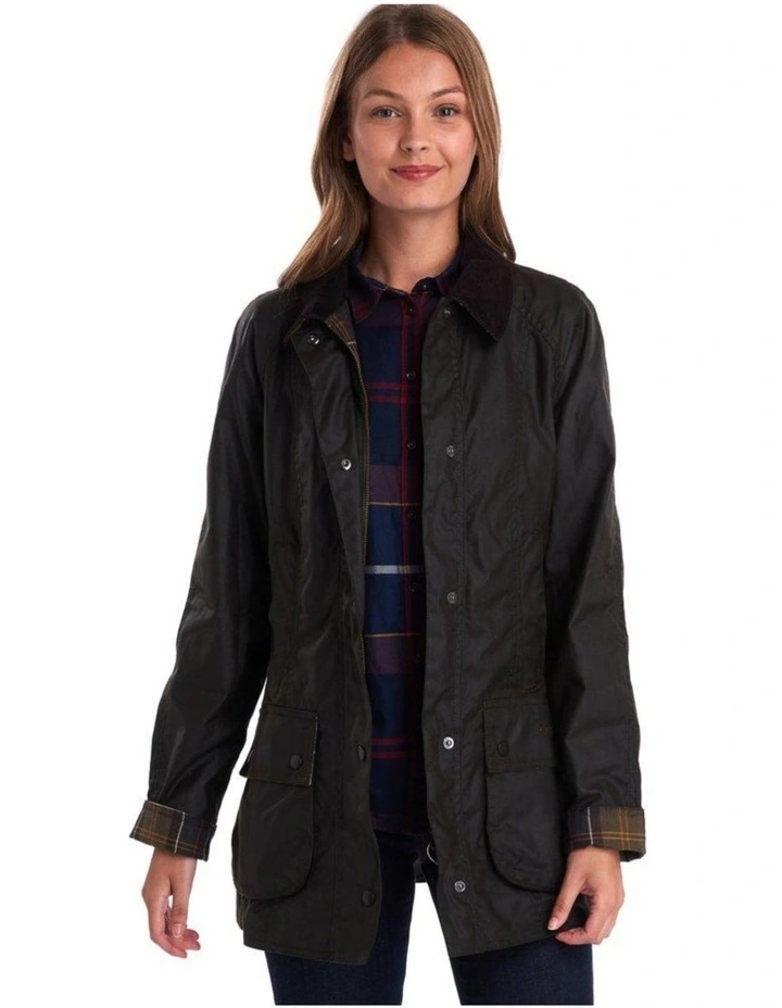 Henry Sartorial X Barbour Women Beadnell Wax Jacket Olive 1 Henry Sartorial X Barbour Women Beadnell Wax Jacket Olive