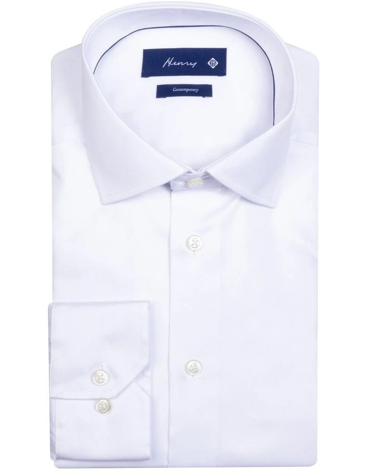 Twill Shirt White Sc-Contemporary Fit 1 Twill Shirt White Sc-Contemporary Fit