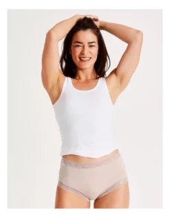 SOHO Smooth Lace Full Brief In Beige