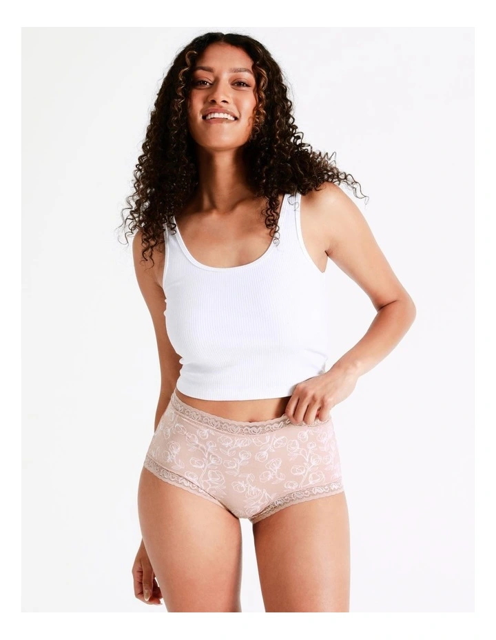 Soho Smooth With Lace Full Brief In Pink 1 Soho Smooth With Lace Full Brief In Pink