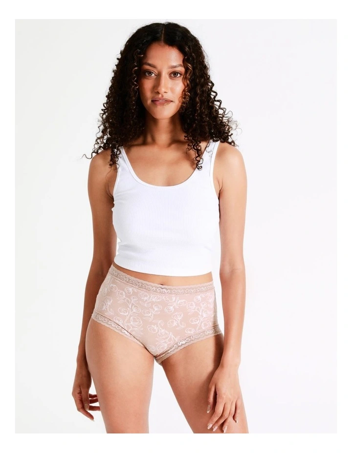 Soho Smooth With Lace Full Brief In Pink 4 Soho Smooth With Lace Full Brief In Pink - Image 4