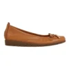 Barton Flat Shoes In Tan Leather