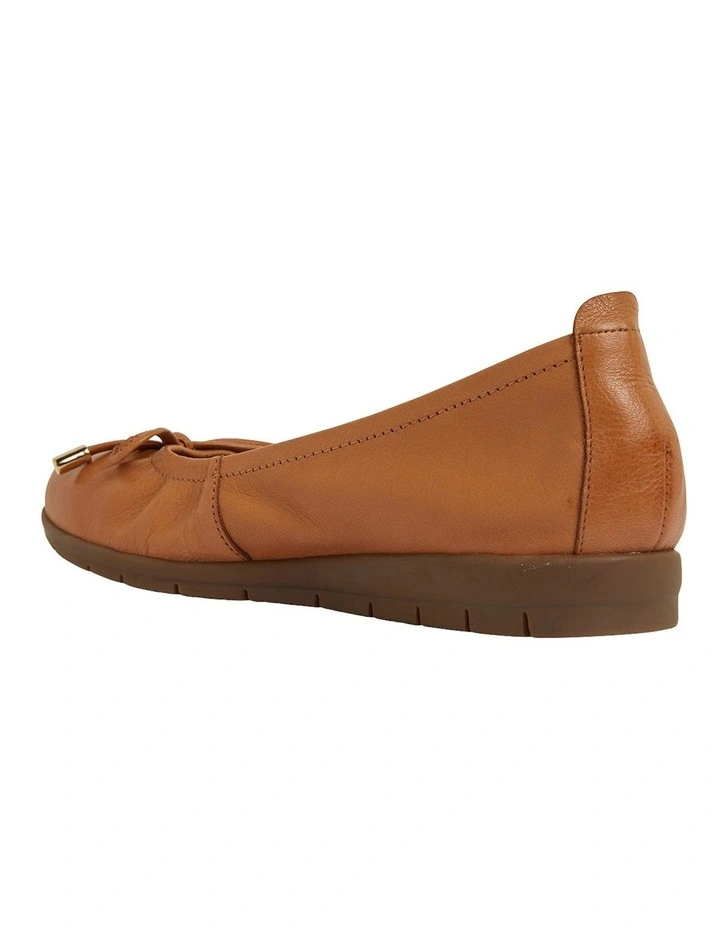 Barton Flat Shoes In Tan Leather 7 Barton Flat Shoes In Tan Leather - Image 7