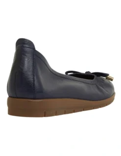 Barton Flat Shoes In Navy Leather -Myer Clothing Shop 883345600 4 720x928
