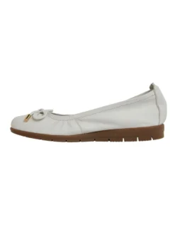 Barton Flat Shoes In White Leather 9 Barton Flat Shoes In White Leather -Myer Clothing Shop 883345780 3 720x928