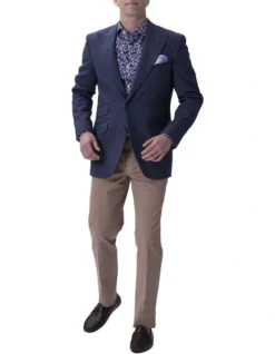 Peak Lapel Allan Blazer Navy Blue