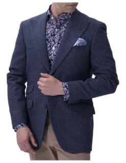 Peak Lapel Allan Blazer Navy Blue -Myer Clothing Shop 883573660 3 720x928