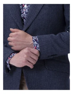 Peak Lapel Allan Blazer Navy Blue -Myer Clothing Shop 883573660 4 720x928