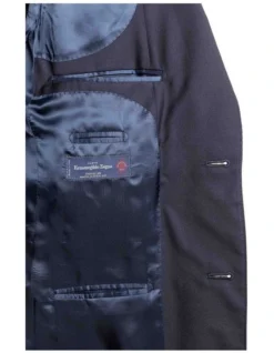 Milan Notch Lapel Zegna Travel Fabric SB2B Blazer Navy -Myer Clothing Shop 883573930 883540630 4 720x928