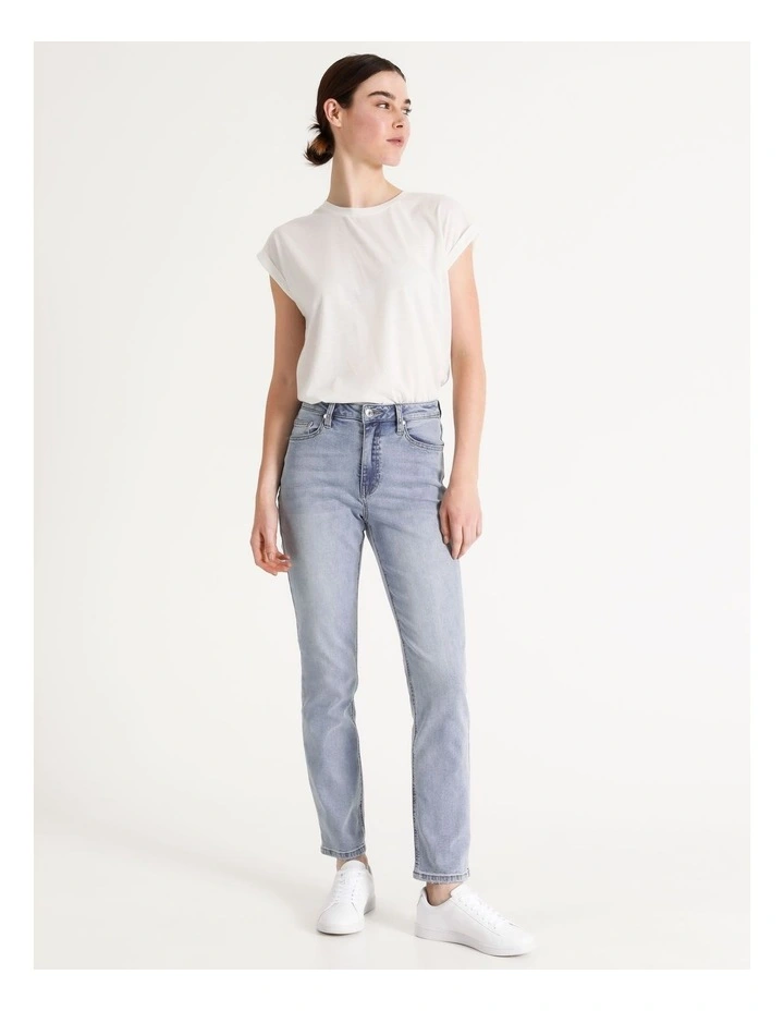 Harper High Rise Straight Full Length Jean Light Blue 1 Harper High Rise Straight Full Length Jean Light Blue