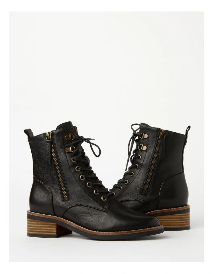 River Black Leather Boot 2 River Black Leather Boot - Image 2