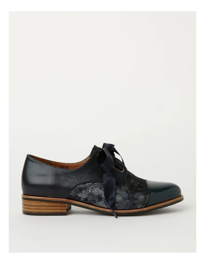 Avril Navy Leather Flat Shoes 1 Avril Navy Leather Flat Shoes