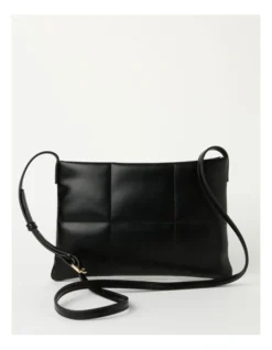 Basque Ava Zip Top Crossbody Bag In Black