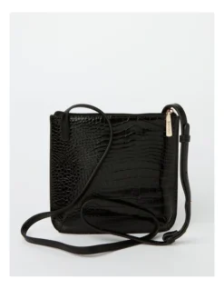 Basque Felicity Zip Top Crossbody Bag In Black