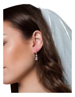 Iconic Bridal Elizabeth Silver Earrings -Myer Clothing Shop 885336400 3 720x928