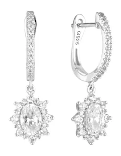 Iconic Bridal Eloise Silver Earrings