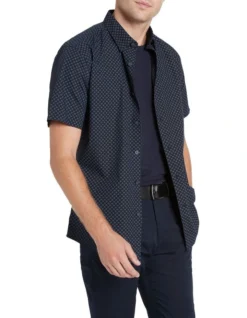 Matteo Ss Shirt Black/Blue